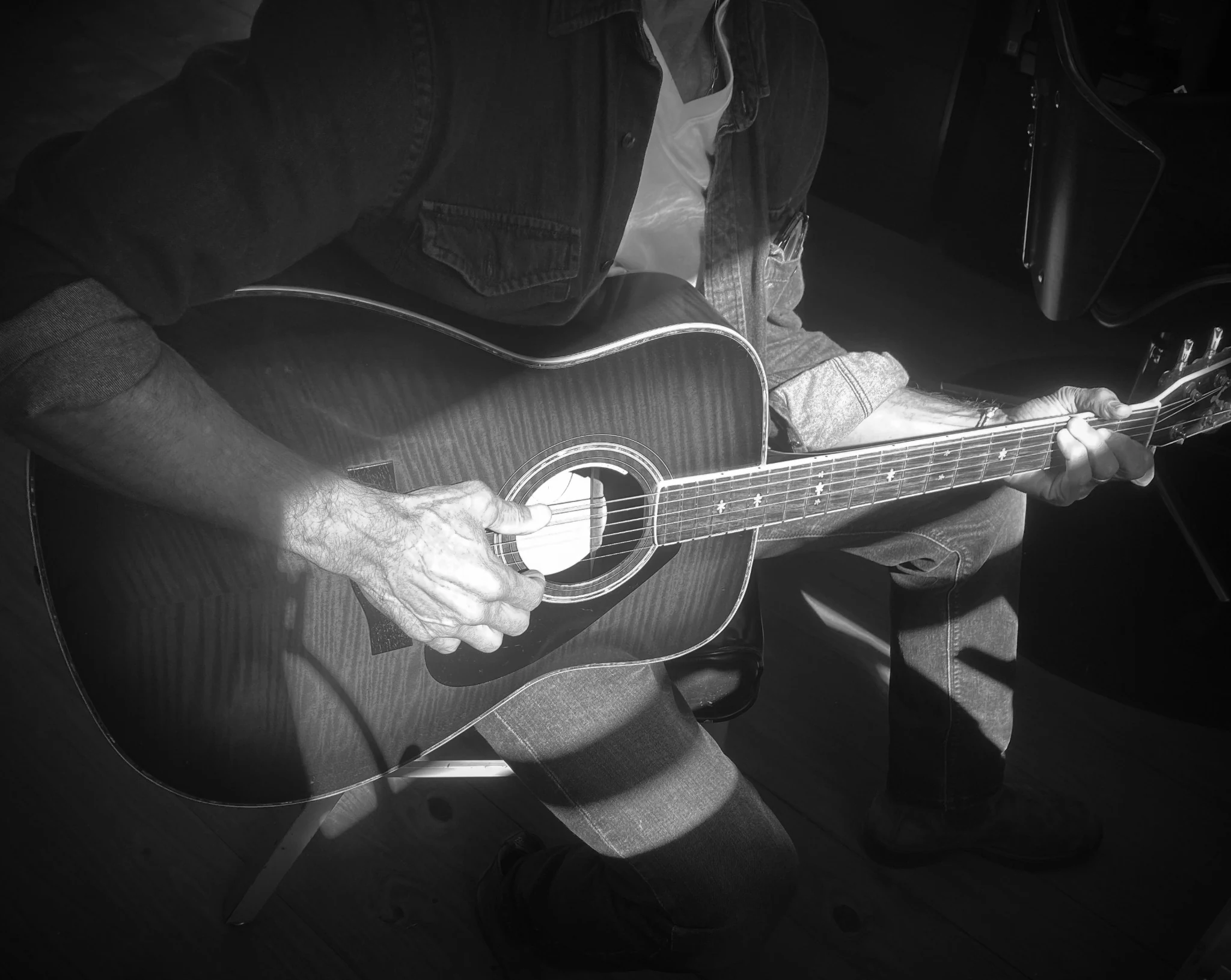 Peter playing guitar
